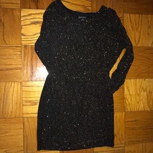 ✨Black and Gold Glitter ✨ Cocktail Dress Size 16 ✨